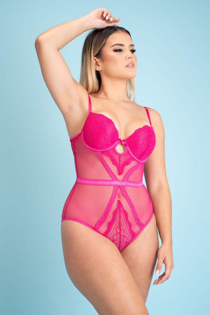 [888208712426] Lace y Netting Teddy (S)