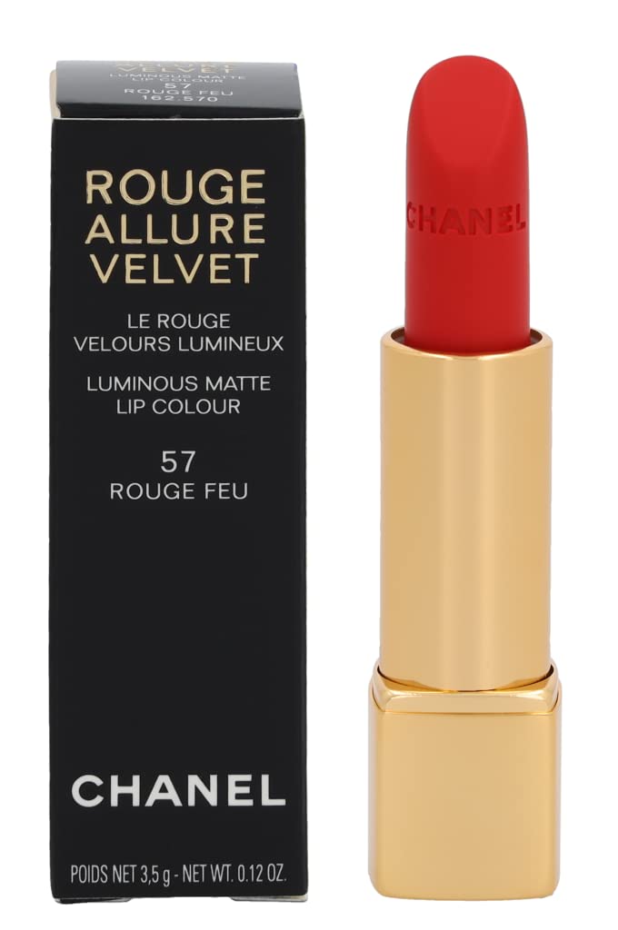 Lipstick Chanel Rougue Allure Velvet 57 Rouge Feu
