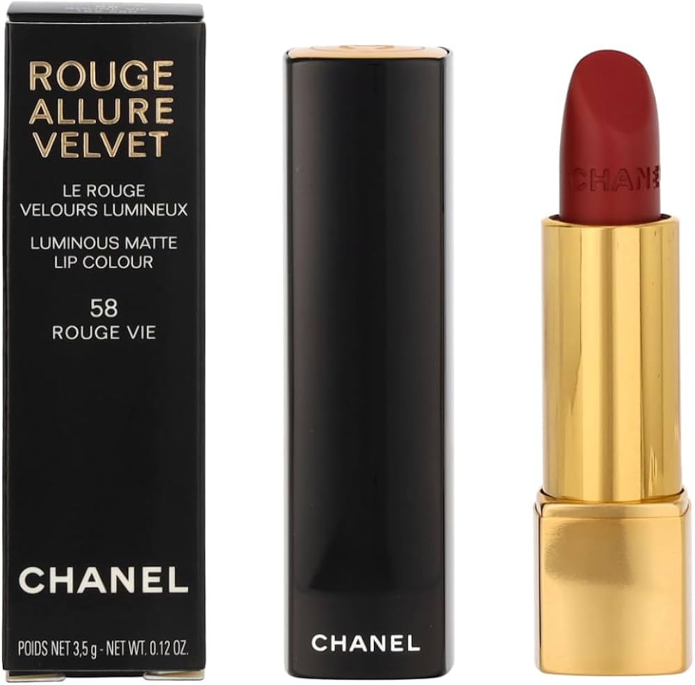 Lipstick Chanel Rougue Allure Velvet 58 Rouge Vie