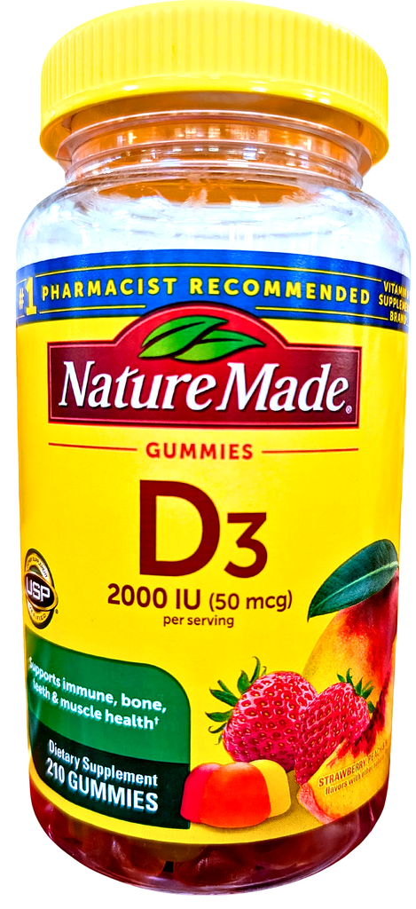 [031604007218] Nature Made D3 Gummies 210CT