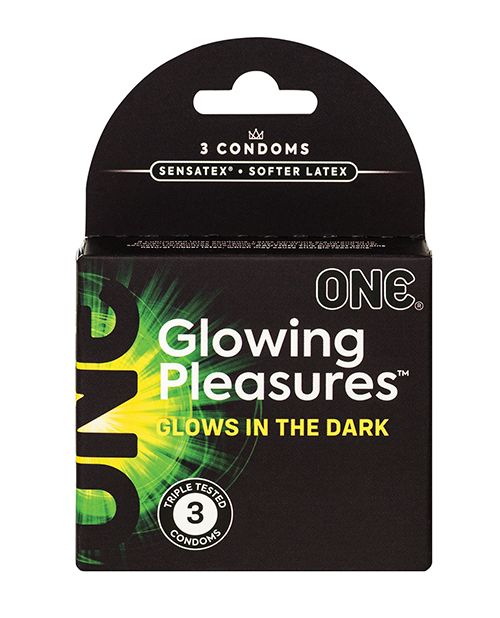 [726893110786] One Glowing Pleasures Condoms - Box of 3