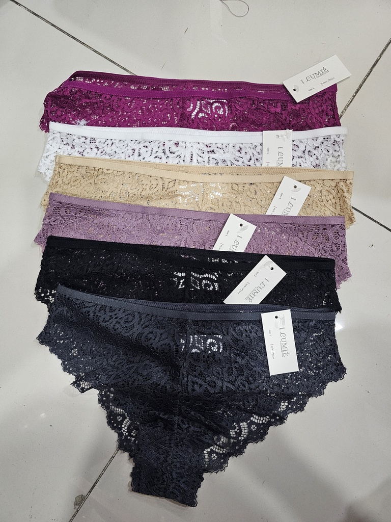 [356701020085] Panty de encaje Ilumie (Gris, S)