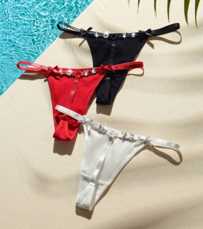 [314202060060] Panty sexy de polyester cada unidad (Negro, S)