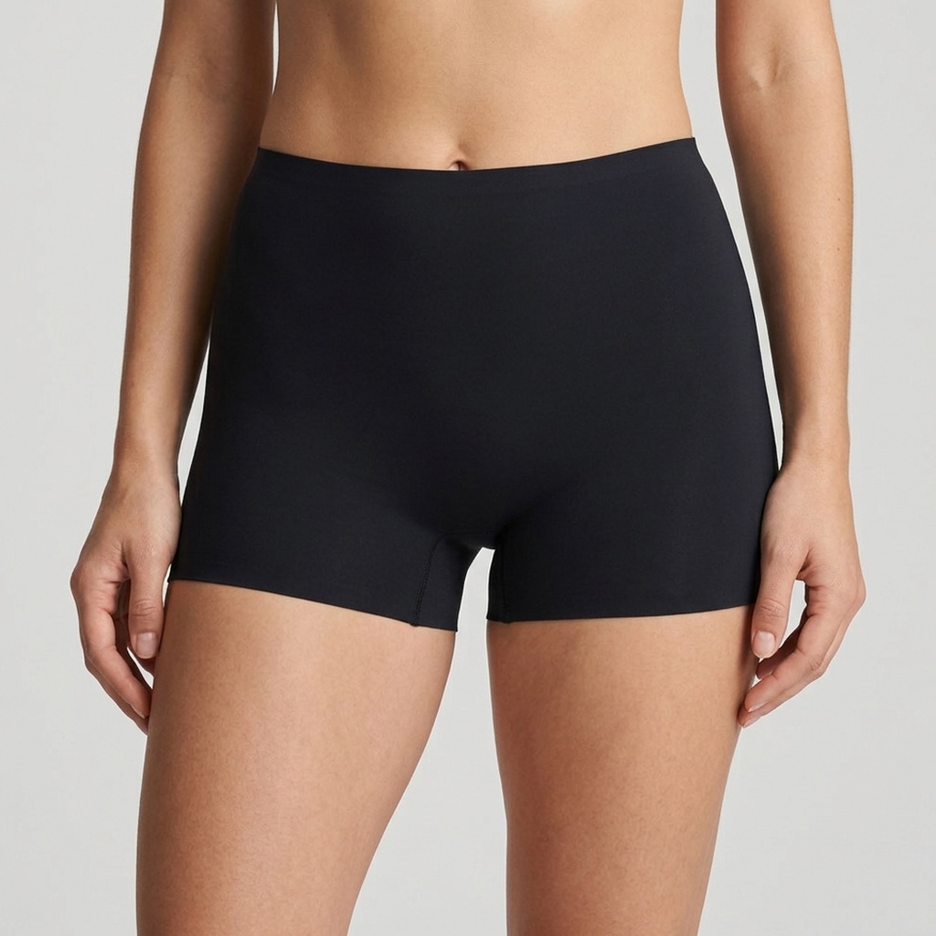 [350301010110] Panty short alto liso Sensuel IY (Negro, S)
