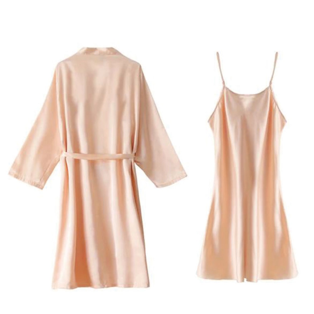 [328301810395] Pijama bata color beige (M)