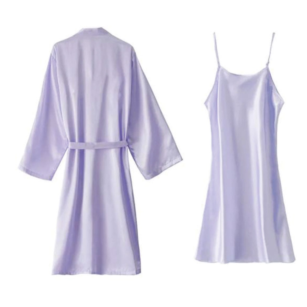 [328301820395] Pijama bata color morado (M)