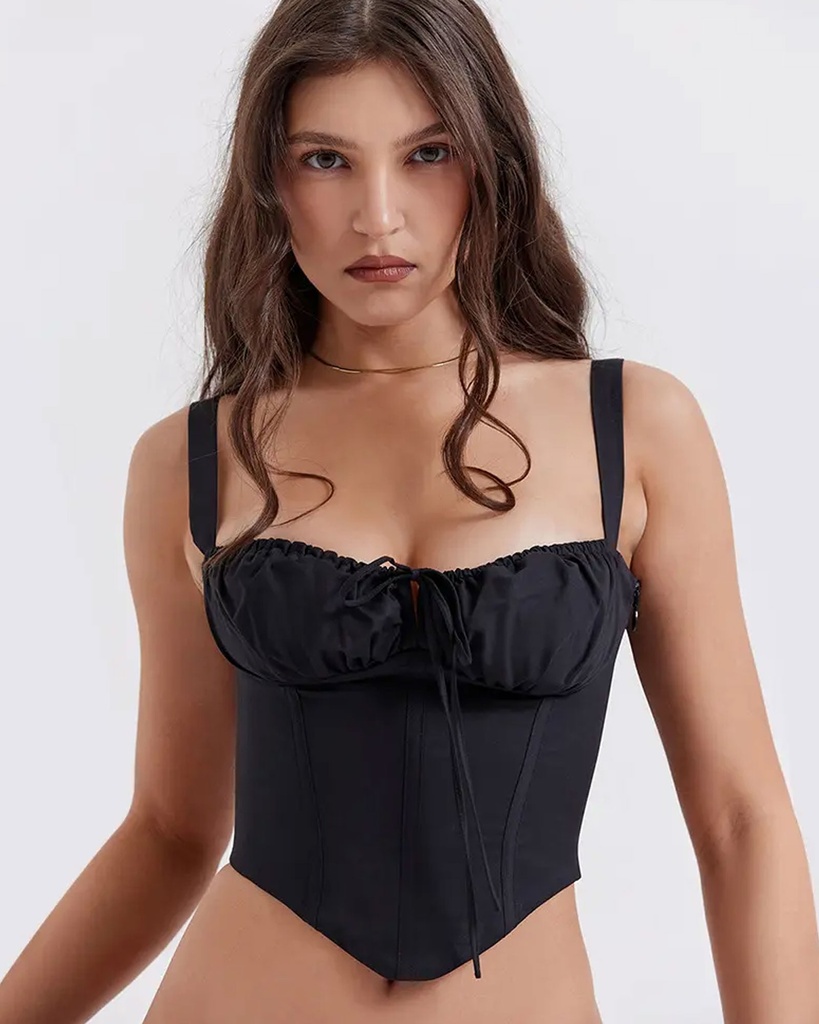[362401010585] Crop top Sensuel (Negro, S)