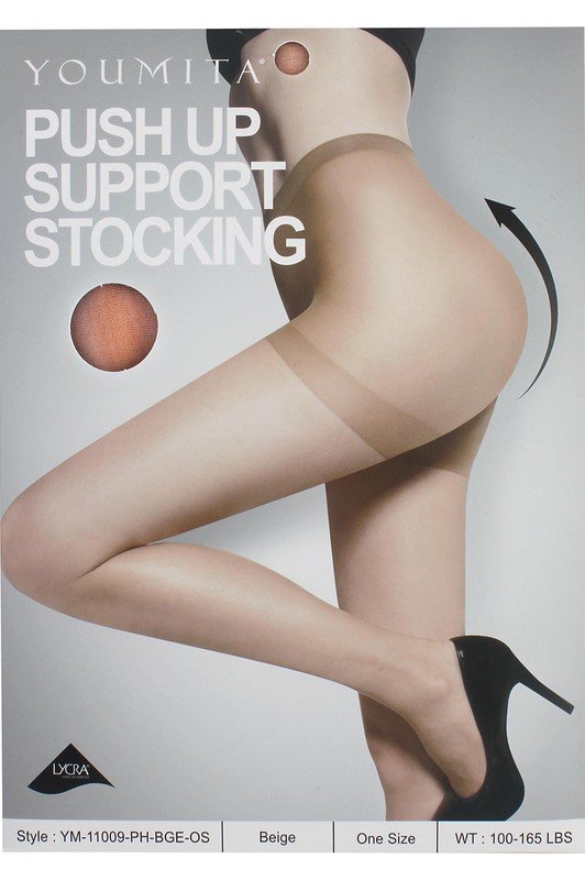 [291801020130] Medias push up support stocking (Negro)