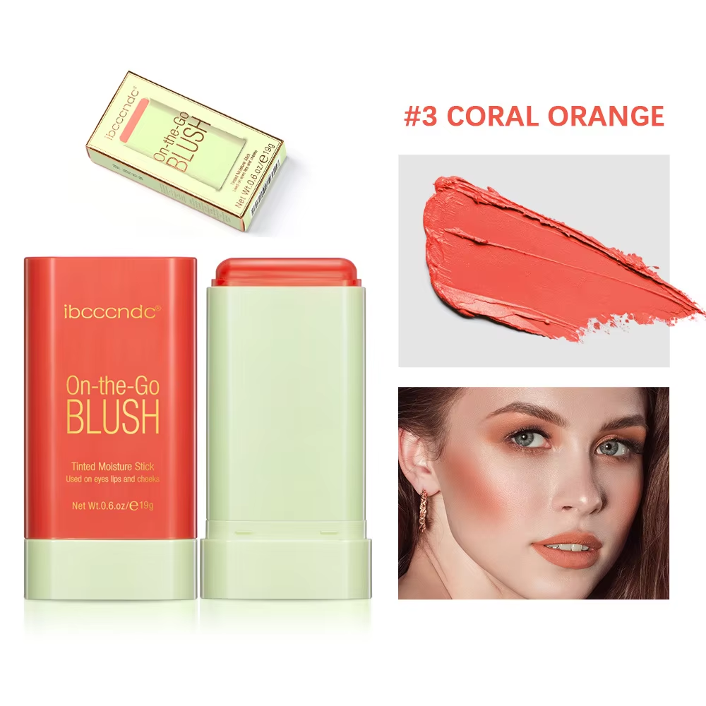 [SZ01891-3] Rubor en crema resistente al agua 2 en 1 (CORAL ORANGE)