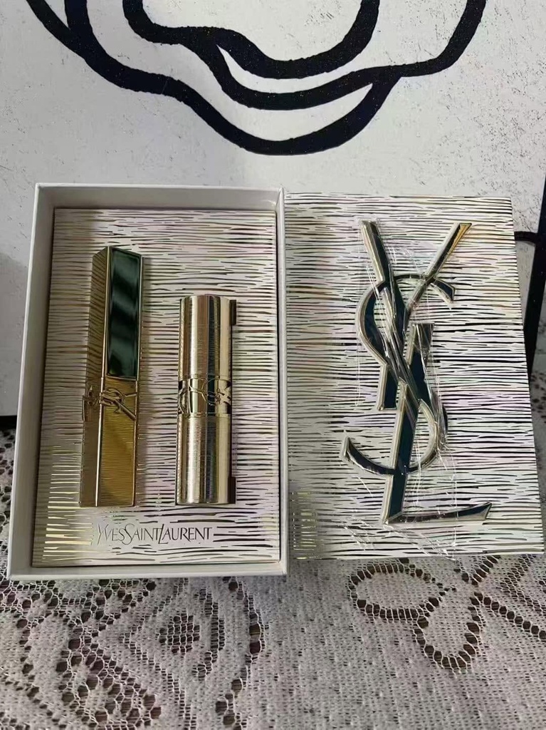 Set Lipstick 2PC YSL Gold
