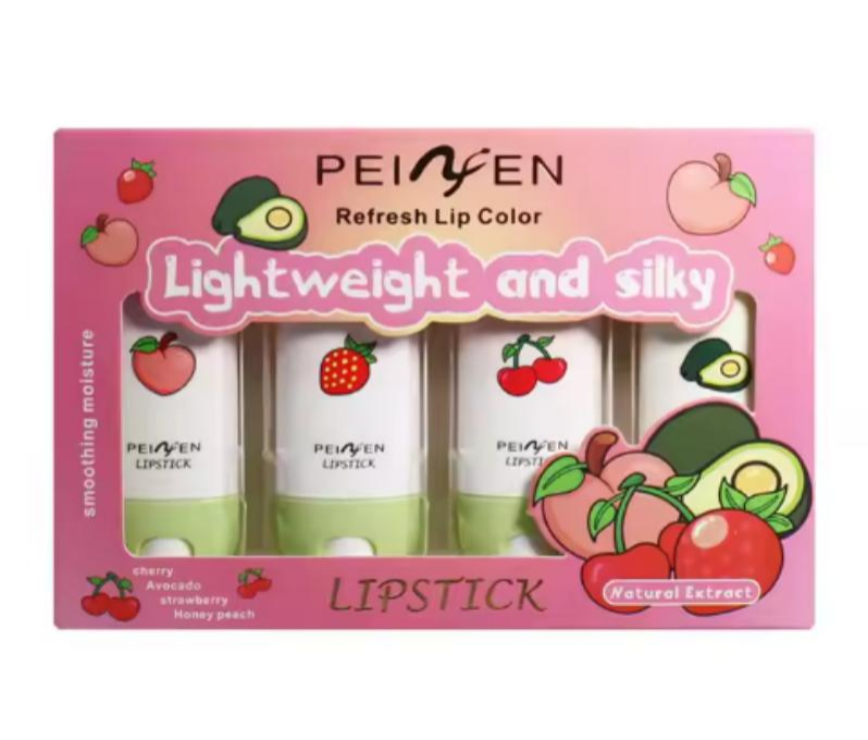 [41020126] Set de labiales hidratantes de frutas, resistentes al agua y de larga duración