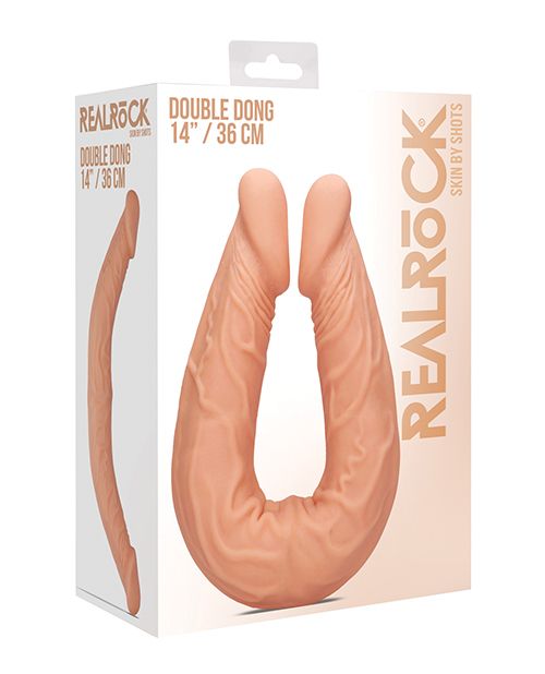 [7423522549568] Shots RealRock 14" Double Dong - Flesh