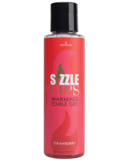 [855559007303] Sizzle Lips Warming Gel - 4.2 oz Bottle Strawberry