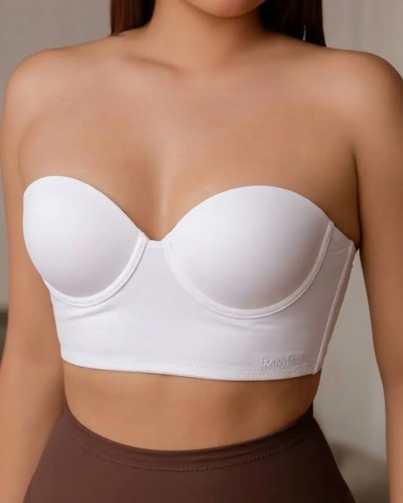 Strapless Daisy Fuentes color blanco