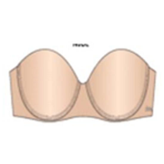 [888208290276] Strapless Daisy Fuentes color nude (38C)