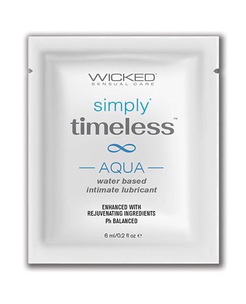 [713079913507] Wicked Sensual Care Simply Timeless Aqua Water Based Lubricant - .2 oz