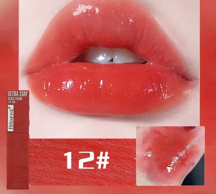 Tinta labial de color brillante. (#12)
