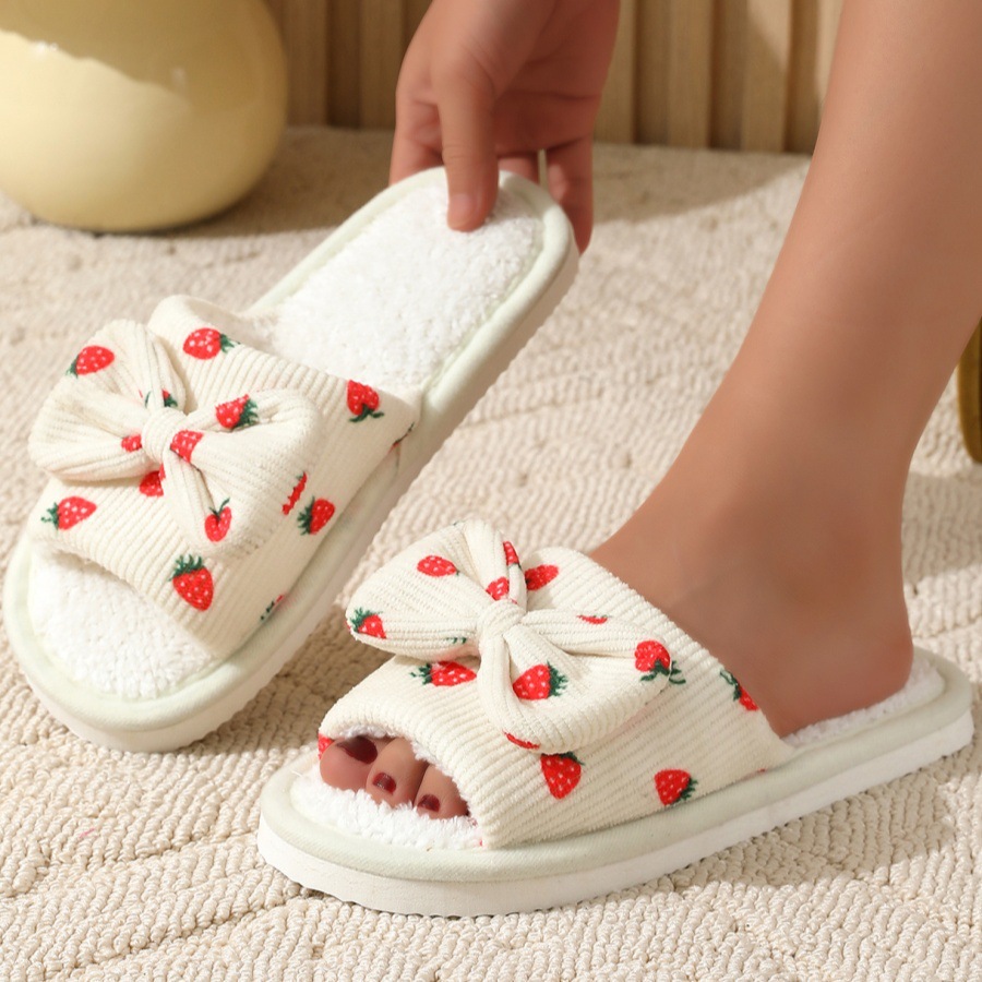 Pantuflas algodon color blanco