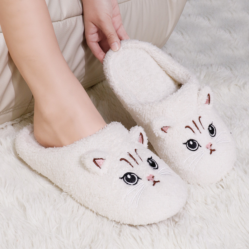 Pantuflas algodon color blanco