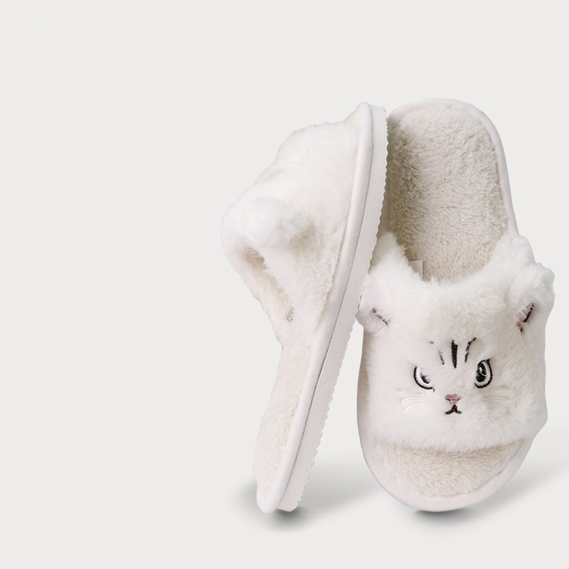 Pantuflas algodon color blanco