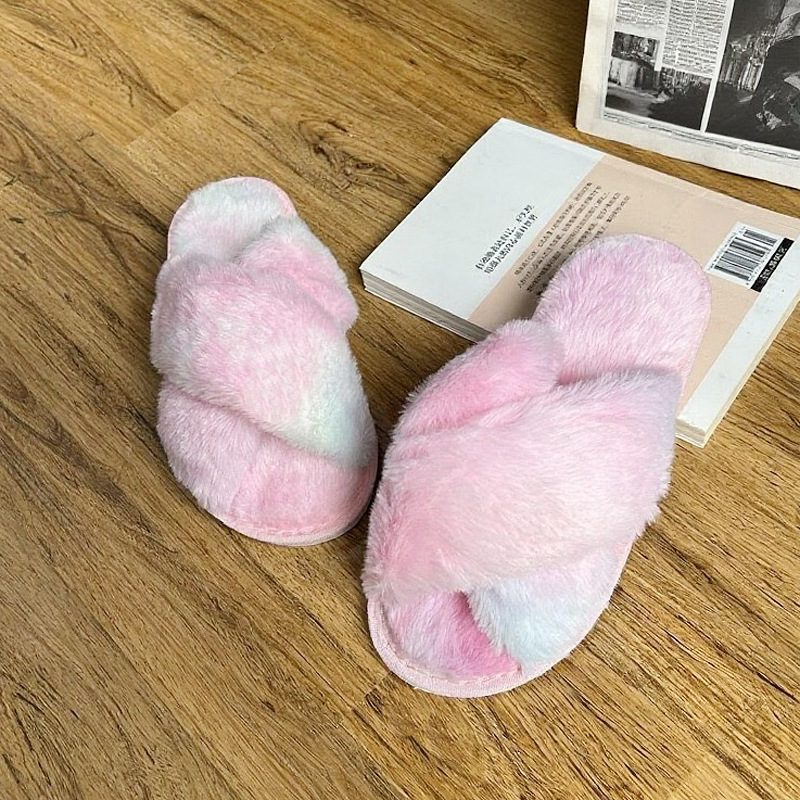 Pantuflas algodon color arcoiris
