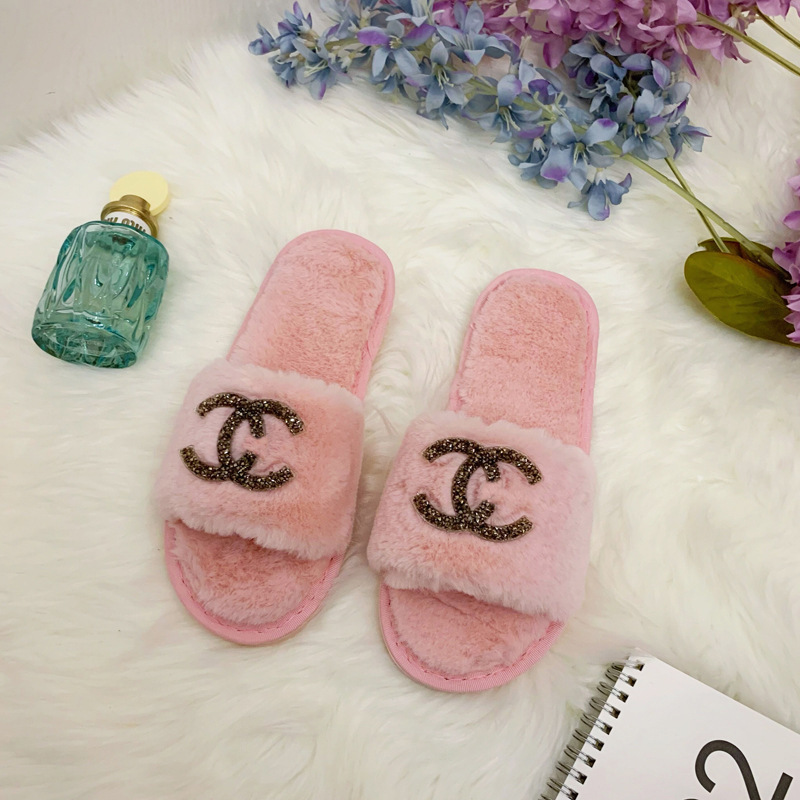 Pantuflas algodon color rosado