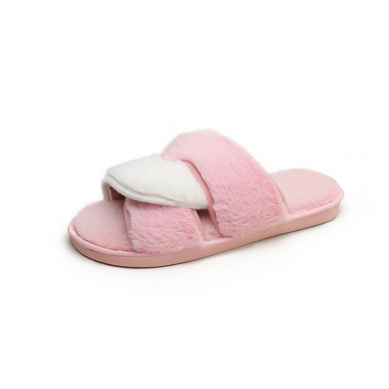 Pantuflas algodon color rosado