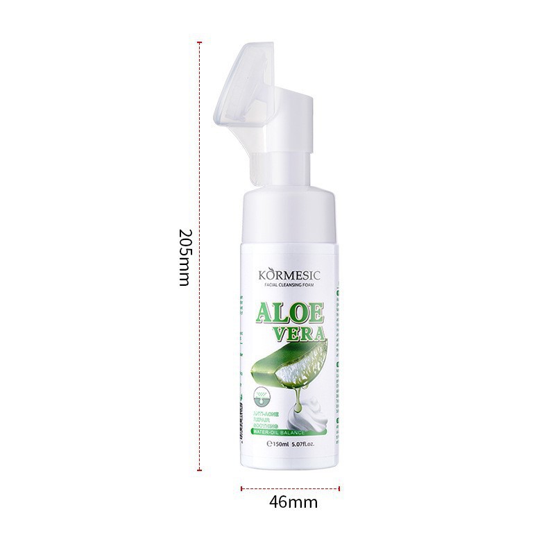 espuma limpiadora facial de sábila con cepillo de silicona