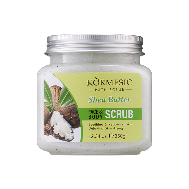exfoliante de manteca de karité para rostro y cuerpo
