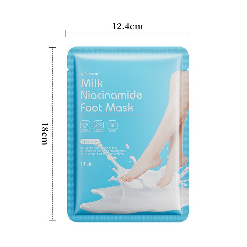 mascarilla para pies de proteína de leche y niacinamida