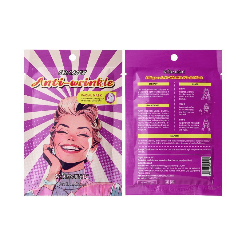 [6976068959120] mascarilla facial antiarrugas con colágeno