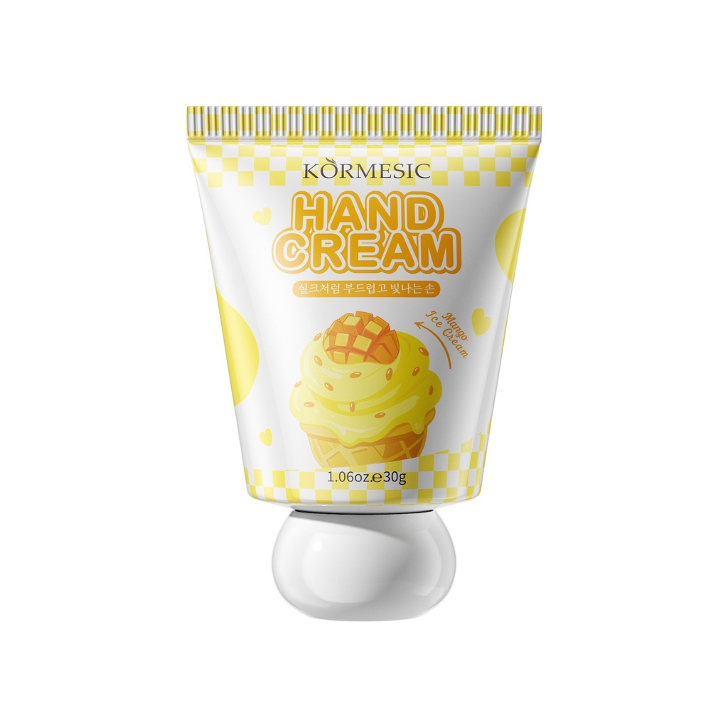 crema de manos de helado de mango