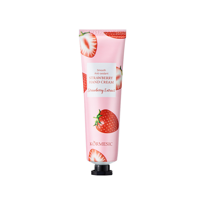 crema de manos de extracto de fresa