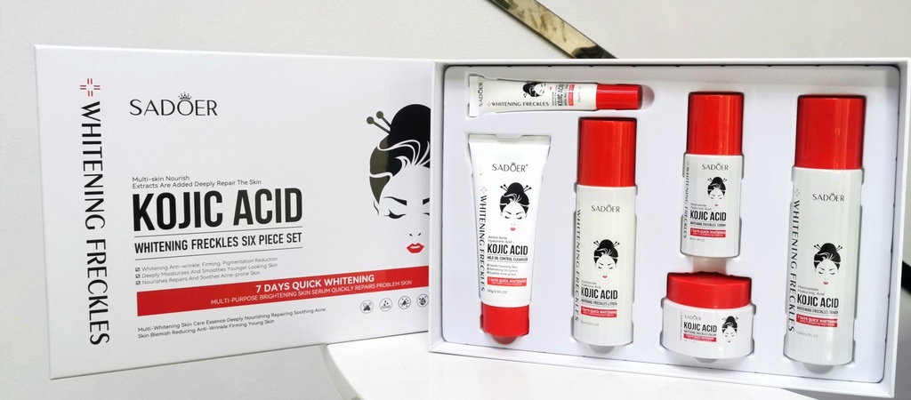 [6942349710483] kit de cuidado facial antimanchas y aclarante de ácido kójico