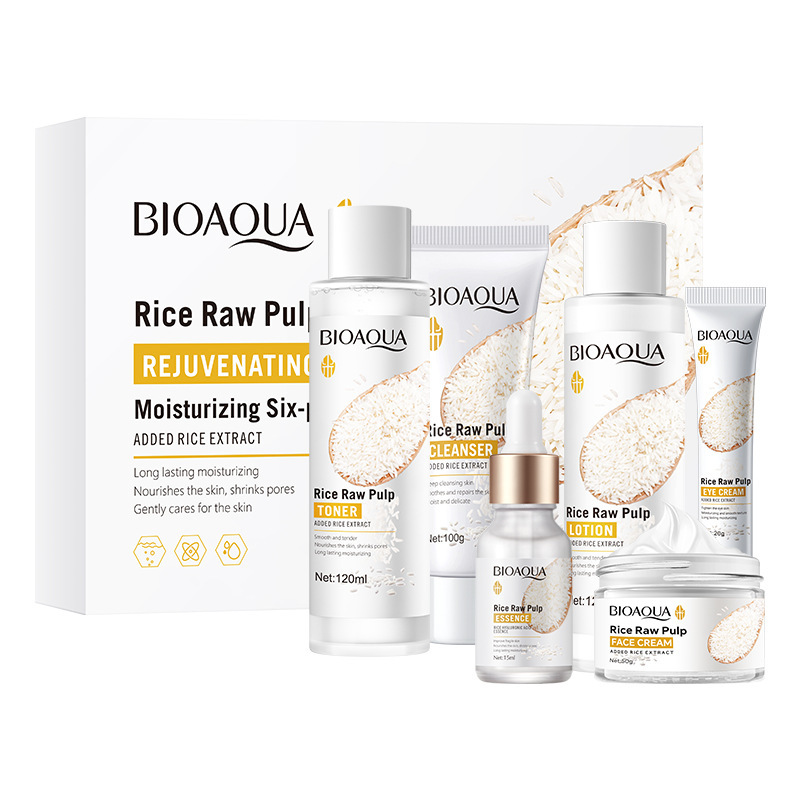 [6942349745966] kit de cuidado facial hidratante y rejuvenecedor de pulpa de arroz